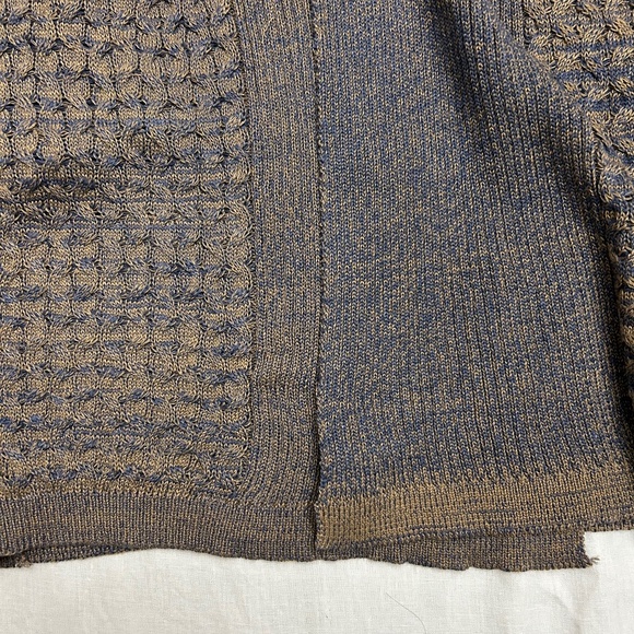 Blue and Gold Knit Open Cardigan - Picture 4 of 8